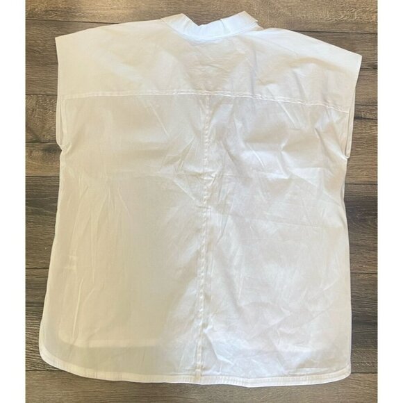 NWT Talbots Blouse Button Front Sleeveless White Size Extra Large XL New - Picture 3 of 4